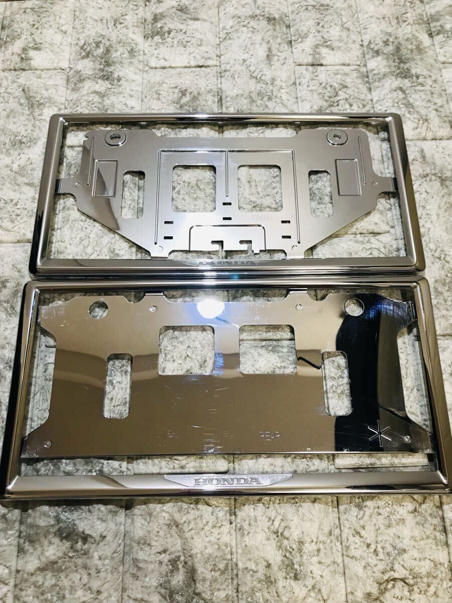 ホンダ純正ナンバーフレーム ステップワゴン フリード フィット N-BOX N-WGN ヴェゼル ナンバーフレーム シビック HONDA b2_画像3