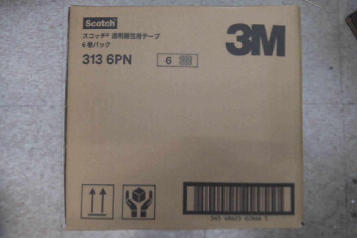 ◆◇即決 未使用 3M スリーエム スコッチ 透明梱包用テープ 313 6PN 48mm×40m 6巻パック×6個セット 合計36巻 送料無料◇◆_画像1
