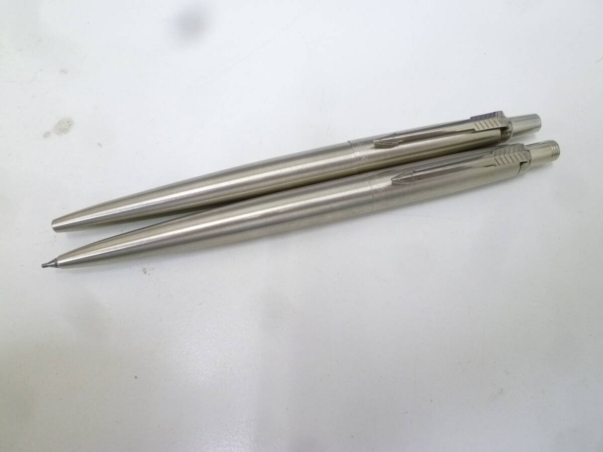 #41795 【中古品】 PARKER パーカー ボールペン シャープペンシル ケース付 2点セット 筆記○ インク残量不明 現状品 ブランド筆記用具_画像2