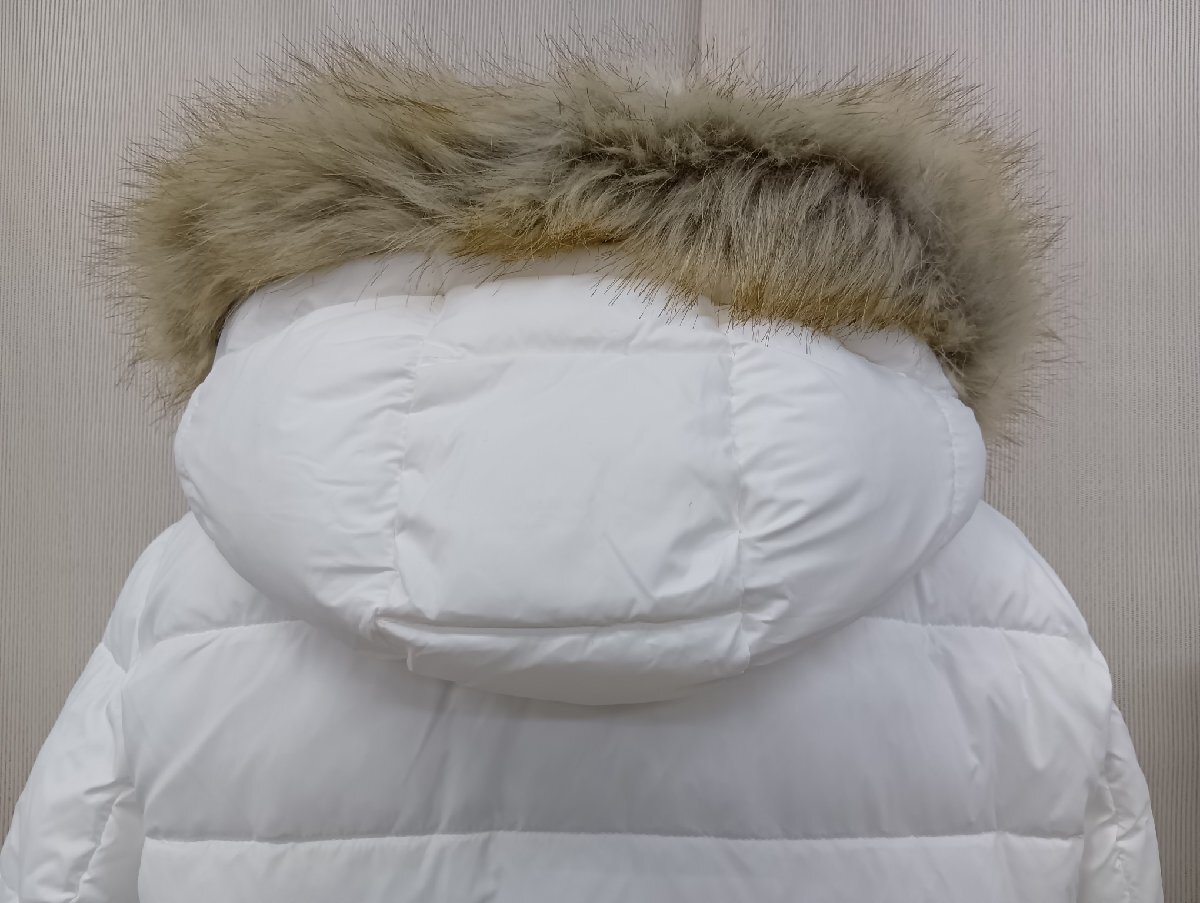 TOMMY HILFIGER トミーヒルフィガー ダウンジャケット コート ファー ベルト付き ホワイト L レディーズ_画像7