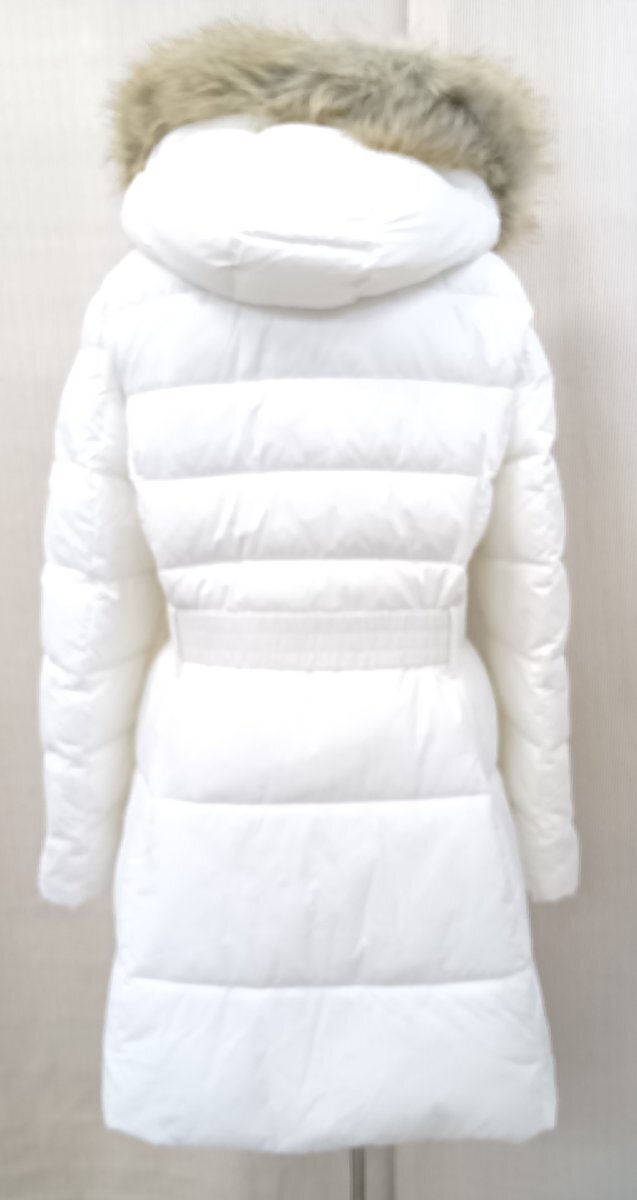 TOMMY HILFIGER トミーヒルフィガー ダウンジャケット コート ファー ベルト付き ホワイト L レディーズ_画像4
