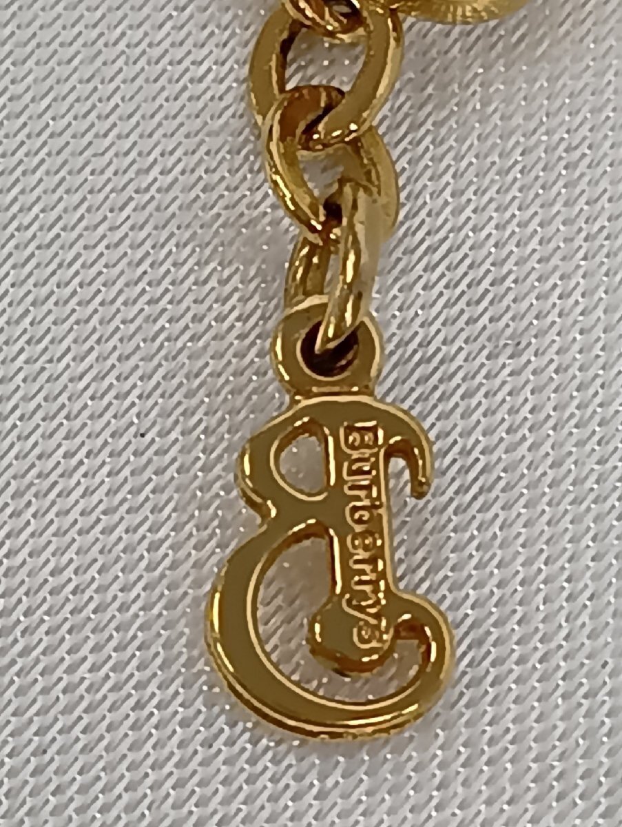 BURBERRY バーバリー ヴィンテージ ラインストーン ホースロゴ ネックレス_画像9