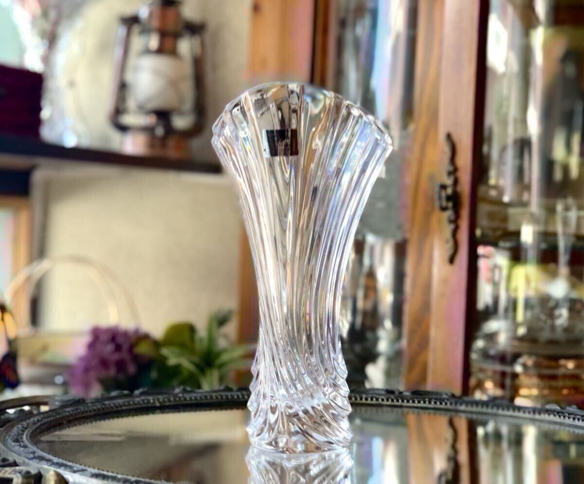 【未使用】 佐々木ガラス 花瓶 フラワーベース シェル型 ガラス製 花器 _画像3