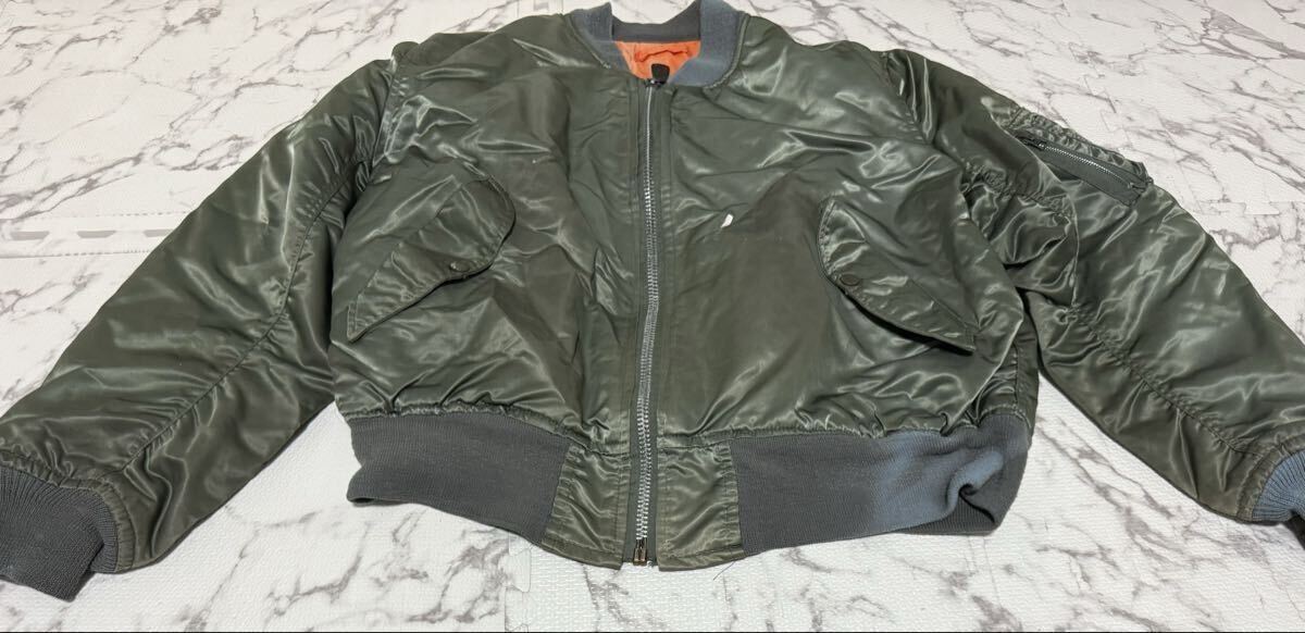 ★CORINTH コリンズ　ジャケット フライトジャケット MA-1 USA製 ミリタリー カーキ　メンズ　Lサイズ_画像1