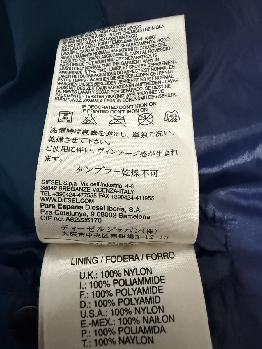 美品★DIESEL ディーゼル ジャケット　ダウン ダウンジャケット　オーバーサイズ　メンズ　XLサイズ_画像4