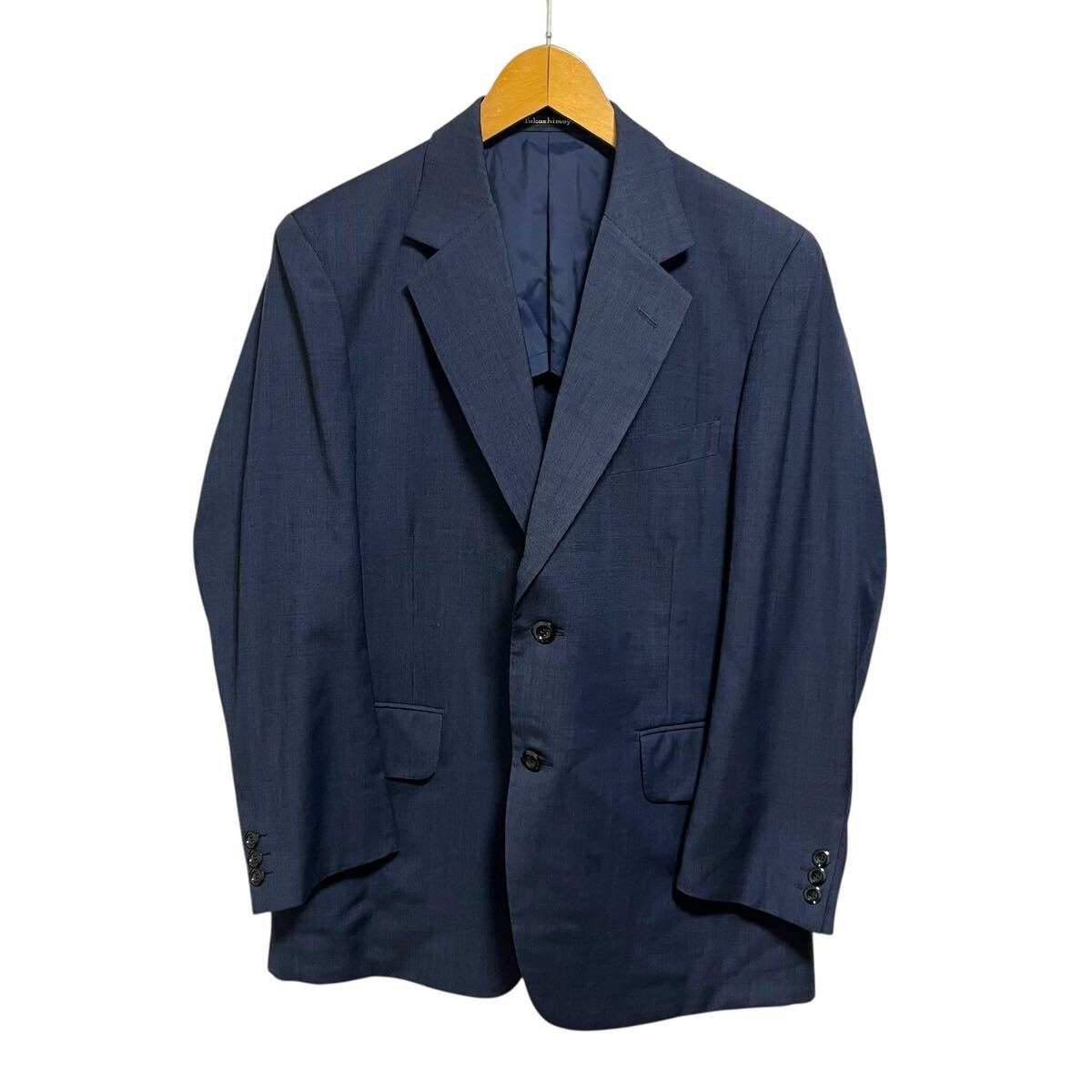 ※SU4 Takashimaya 高島屋 2Bテーラードジャケット ネイビー ウール メンズM相当 _画像1