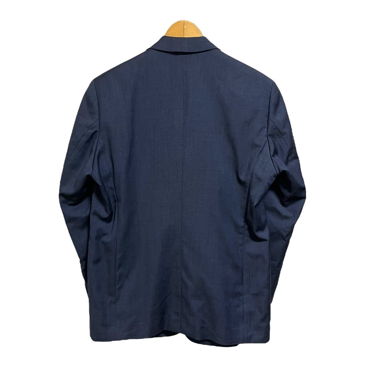 ※SU4 Takashimaya 高島屋 2Bテーラードジャケット ネイビー ウール メンズM相当 _画像4