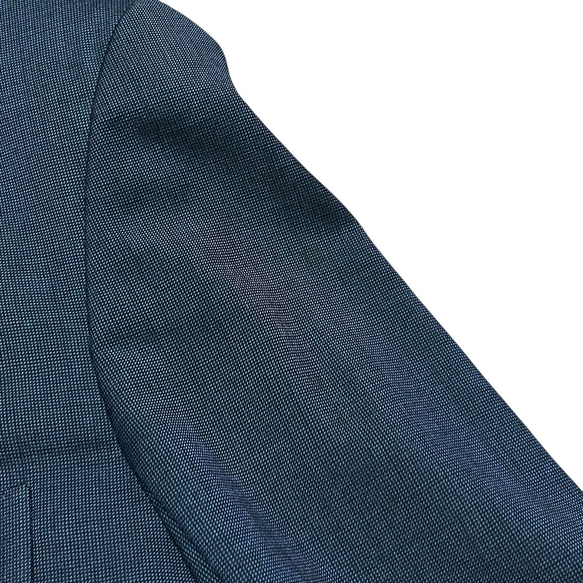 ※SU4 Takashimaya 高島屋 2Bテーラードジャケット ネイビー ウール メンズM相当 _画像9