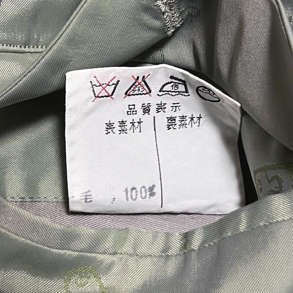 ※SU4 LONDON CORNER (高島屋) ツイードテーラードジャケット パープル系 チェック ウール100% メンズM相当_画像8