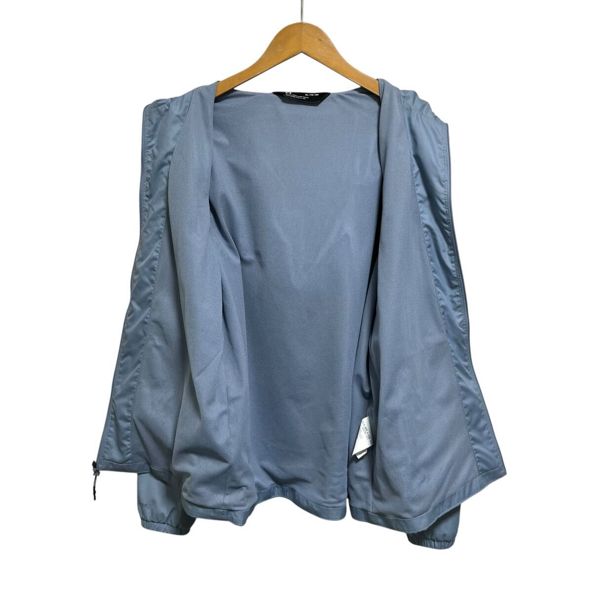 ※S UNDER ARMOUR アンダーアーマー ジップアップパーカー ブルー ポリエステル素材 STORM 撥水 サイズXL_画像5