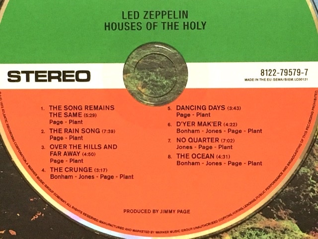 Led Zeppelin / Houses of the Holy ロック 名盤 輸入盤(EU盤) 紙ジャケ仕様 Jimmy Page / Robert Plant / John Paul Jones / John Bonham_画像5
