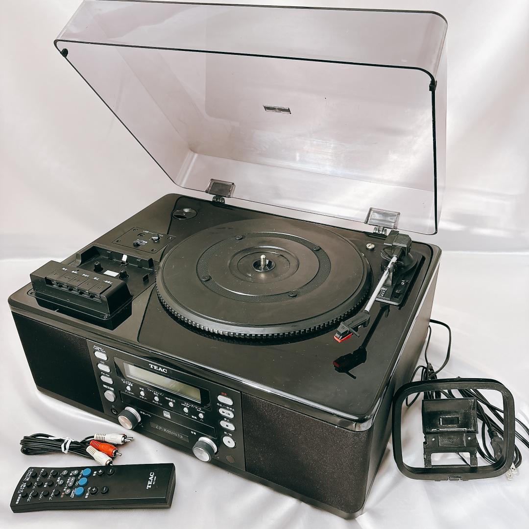 【中古訳あり品】TEAC ティアック CDレコーダー ターンテーブル カセットプレーヤー付 LP-R550USB-B_画像2