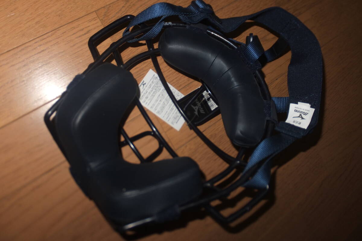 *新品 ミズノ 軟式用 フレーム部中空軟鋼　キャッチャーマスク 2QA357 ネイビー JSBB MIZUNO 紺 キャッチャー マスク 捕手用*_画像4