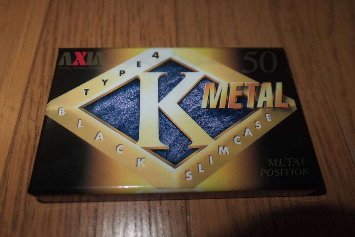 日本製 新品未開封 AXIA 最高峰 アクシア K METAL 50分 メタルポジション カセットテープ METAL POSITION TYPEⅣ 富士写真フイルム タイプ4_画像1