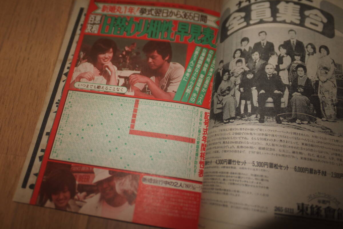 *緊急増刊 微笑 百恵のしあわせ結婚読本 カラー綴じ込み 絢爛衣装絵巻 山口百恵 三浦百恵誕生!初々しい新妻ぶりを全収録*_画像7