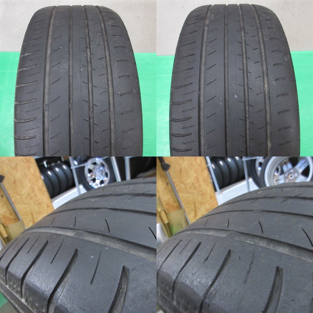 フーガ 245/45R18 夏タイヤ 30%-40%山 YOKOHAMA BluEarth-GT AE51 4本 ENKEI RP05 5穴PCD114.3 7.5J +48 シーマ セルシオ 中古新潟_画像9