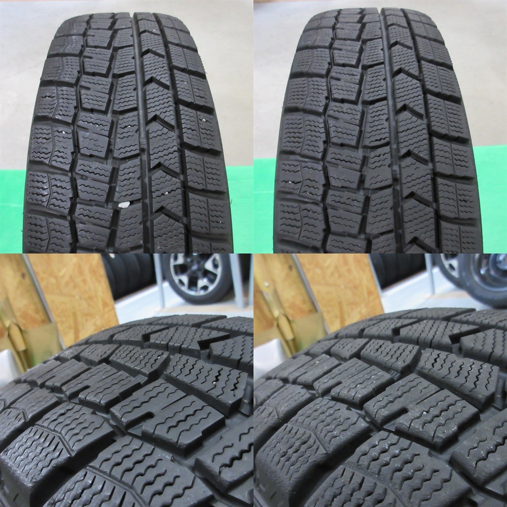 イグニス 175/65R15 スタッドレス 70-80%山 DUNLOP WINTERMAXX02 4本 4穴PCD100 5J +40 スイフト クロスビー バレーノ スズキ純正 中古新潟_画像9