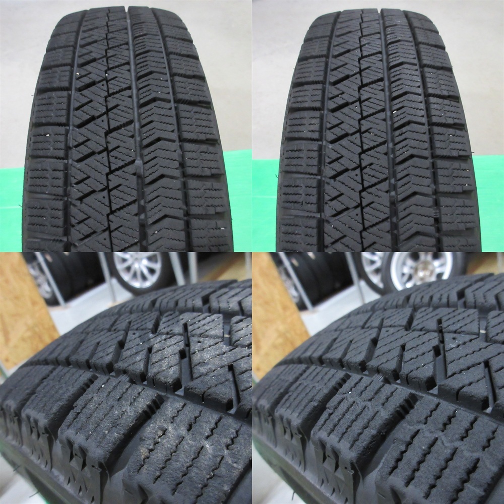 ソリオ 165/65R14 スタッドレス 70%-80%山 BRIDGESTONE BLIZZAK VRX2 4本 4穴PCD100 4.5J +45 ハスラー デリカミニ ミラージュ 中古新潟_画像9