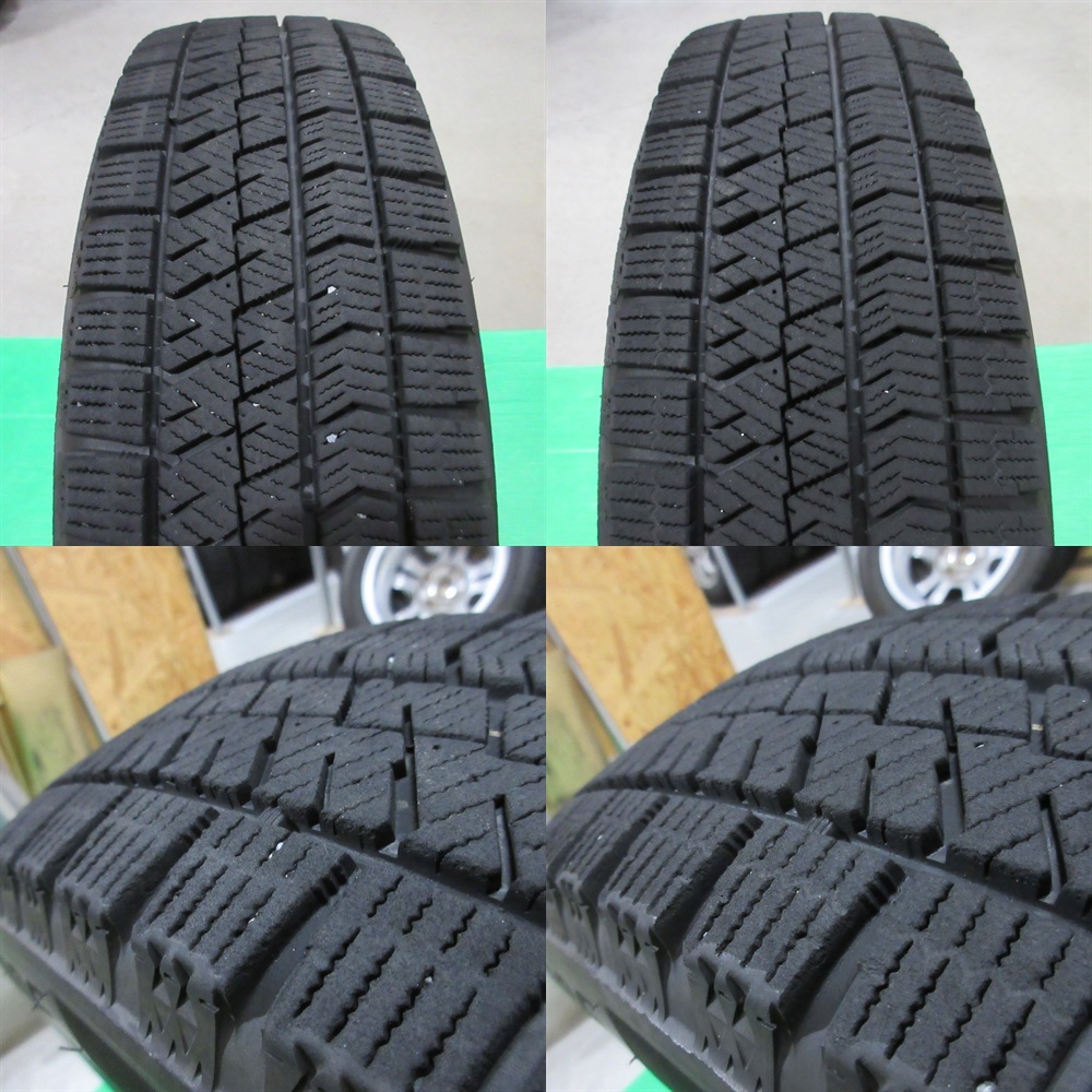 ソリオ 165/65R14 スタッドレス 70%-80%山 BRIDGESTONE BLIZZAK VRX2 4本 4穴PCD100 4.5J +45 ハスラー デリカミニ ミラージュ 中古新潟_画像10