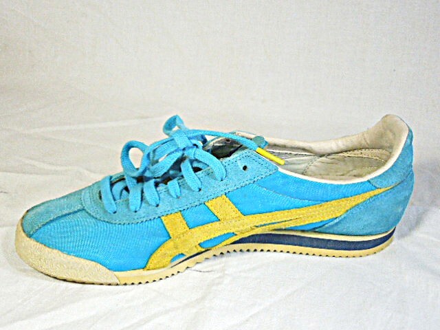 * красивый *onitsuka Tiger Corse a Vintage 26.0cm нейлон бледно-голубой * желтый цвет OnitsukaTiger CORSAIR VIN TH321N