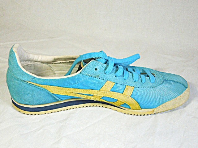 * красивый *onitsuka Tiger Corse a Vintage 26.0cm нейлон бледно-голубой * желтый цвет OnitsukaTiger CORSAIR VIN TH321N