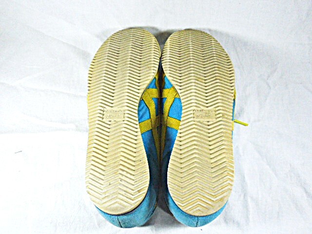 * красивый *onitsuka Tiger Corse a Vintage 26.0cm нейлон бледно-голубой * желтый цвет OnitsukaTiger CORSAIR VIN TH321N