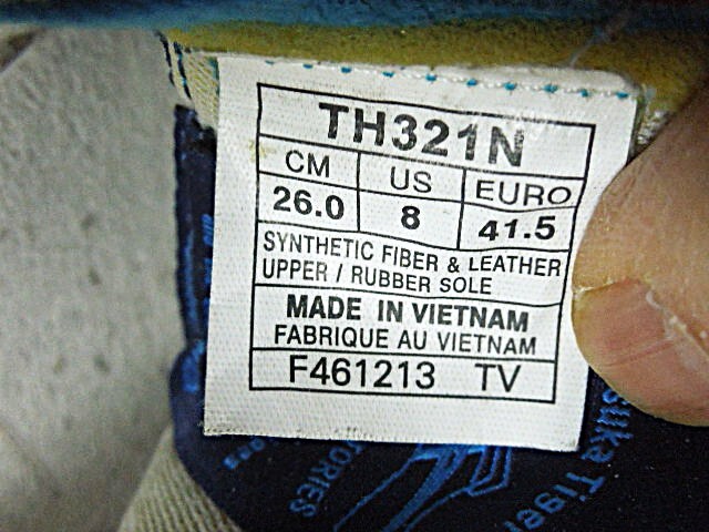 * красивый *onitsuka Tiger Corse a Vintage 26.0cm нейлон бледно-голубой * желтый цвет OnitsukaTiger CORSAIR VIN TH321N