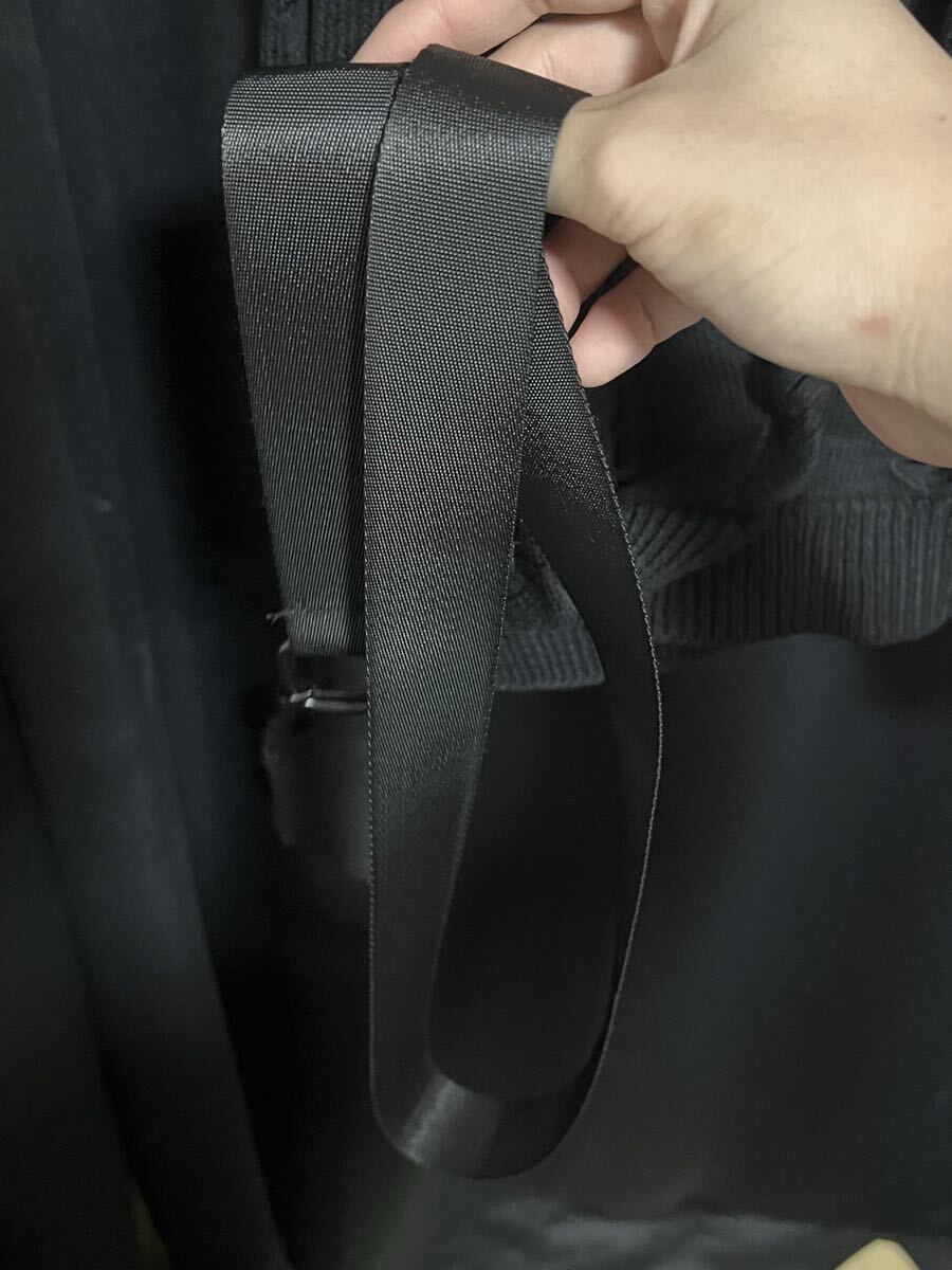 ANN DEMEULEMEESTER 25ssブラック ニット 長袖 セーター ヴィンテージ 黒 トップス デザイン ベルト　2way_画像4