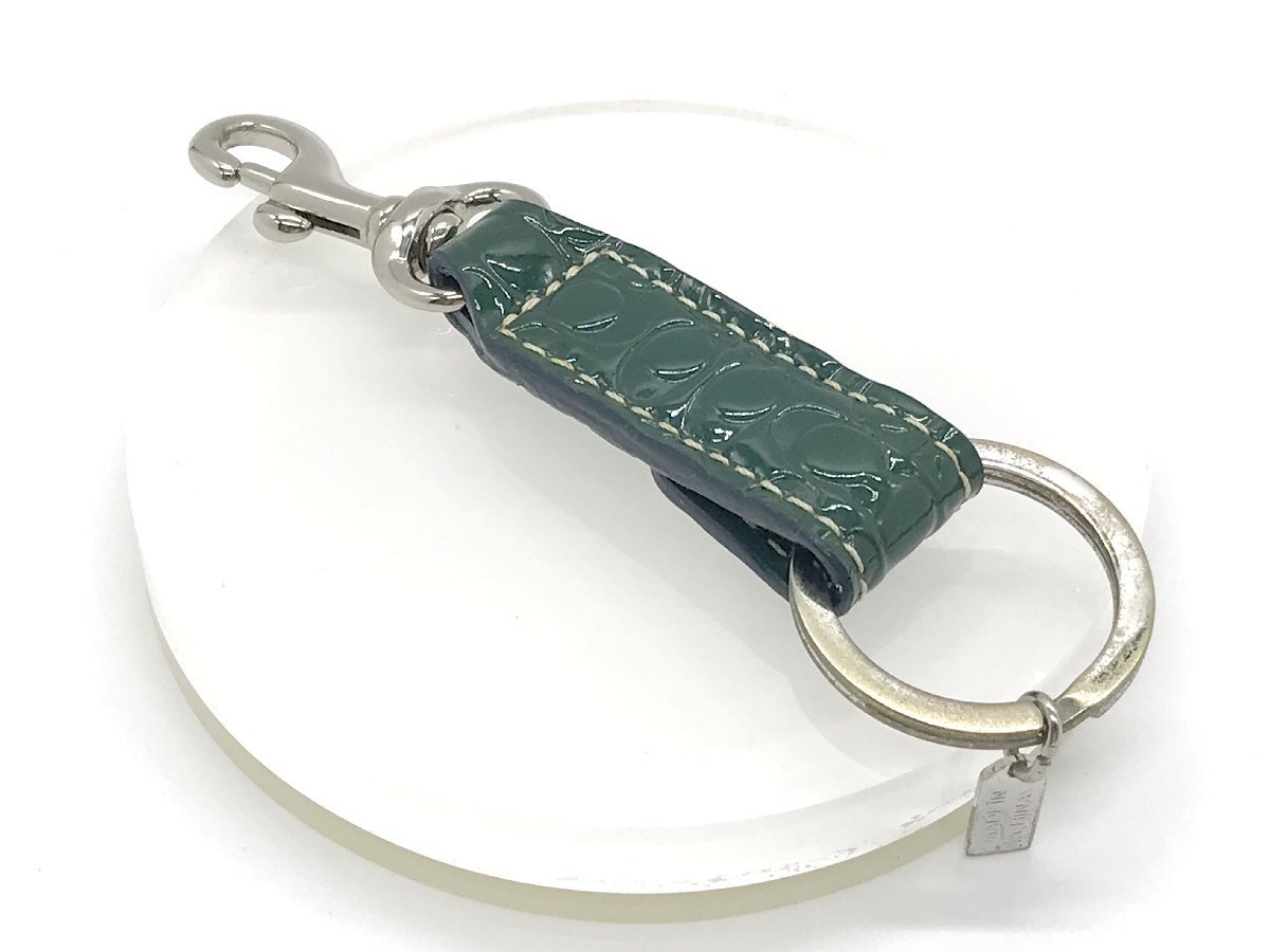 #[YS-1] Coach COACH брелок для ключа # кольцо для ключей эмаль moss green серия общая длина 11.5cm [ включение в покупку возможность товар ]#D