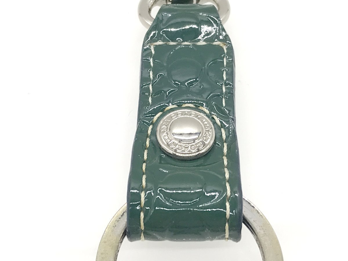 #[YS-1] Coach COACH брелок для ключа # кольцо для ключей эмаль moss green серия общая длина 11.5cm [ включение в покупку возможность товар ]#D