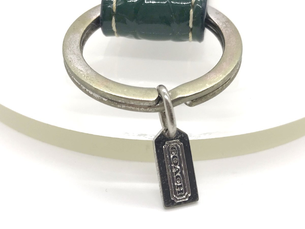 #[YS-1] Coach COACH брелок для ключа # кольцо для ключей эмаль moss green серия общая длина 11.5cm [ включение в покупку возможность товар ]#D