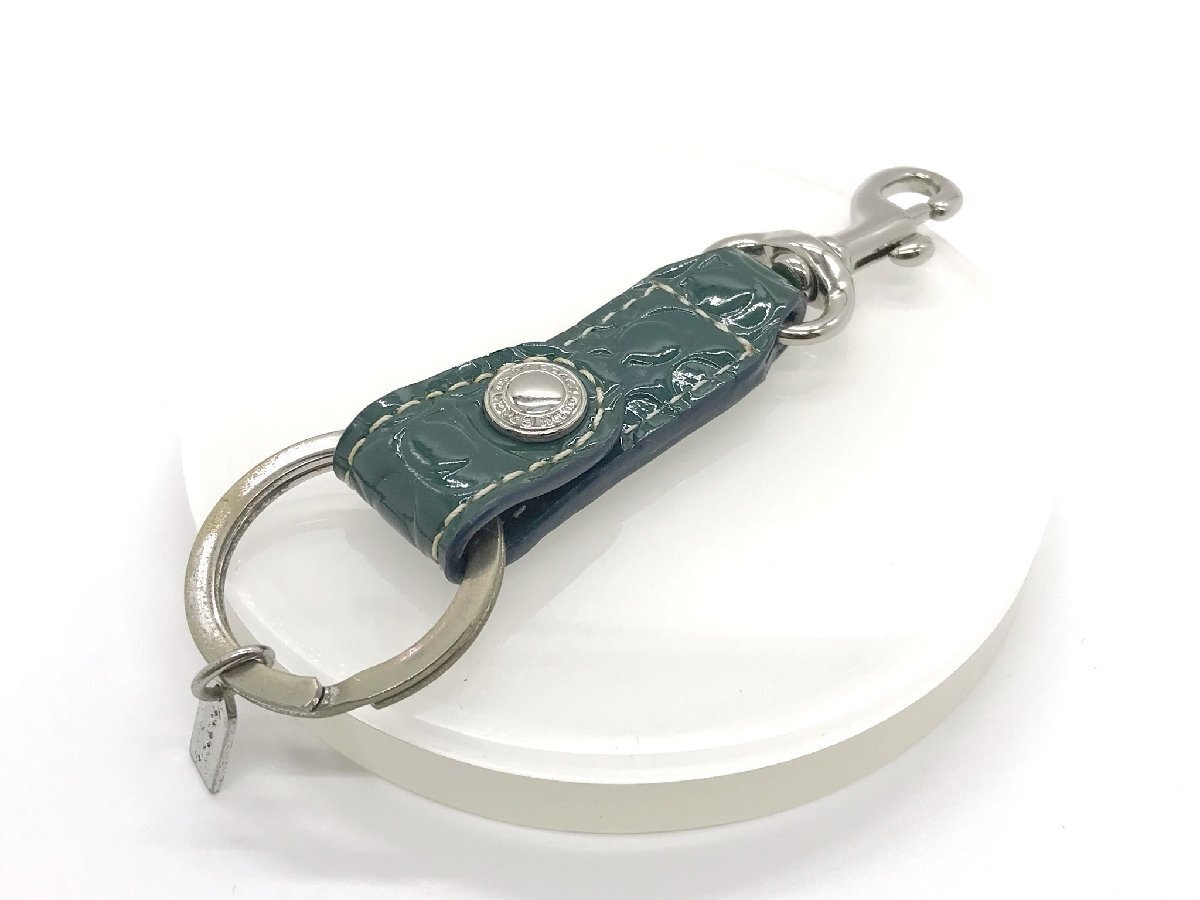 #[YS-1] Coach COACH брелок для ключа # кольцо для ключей эмаль moss green серия общая длина 11.5cm [ включение в покупку возможность товар ]#D