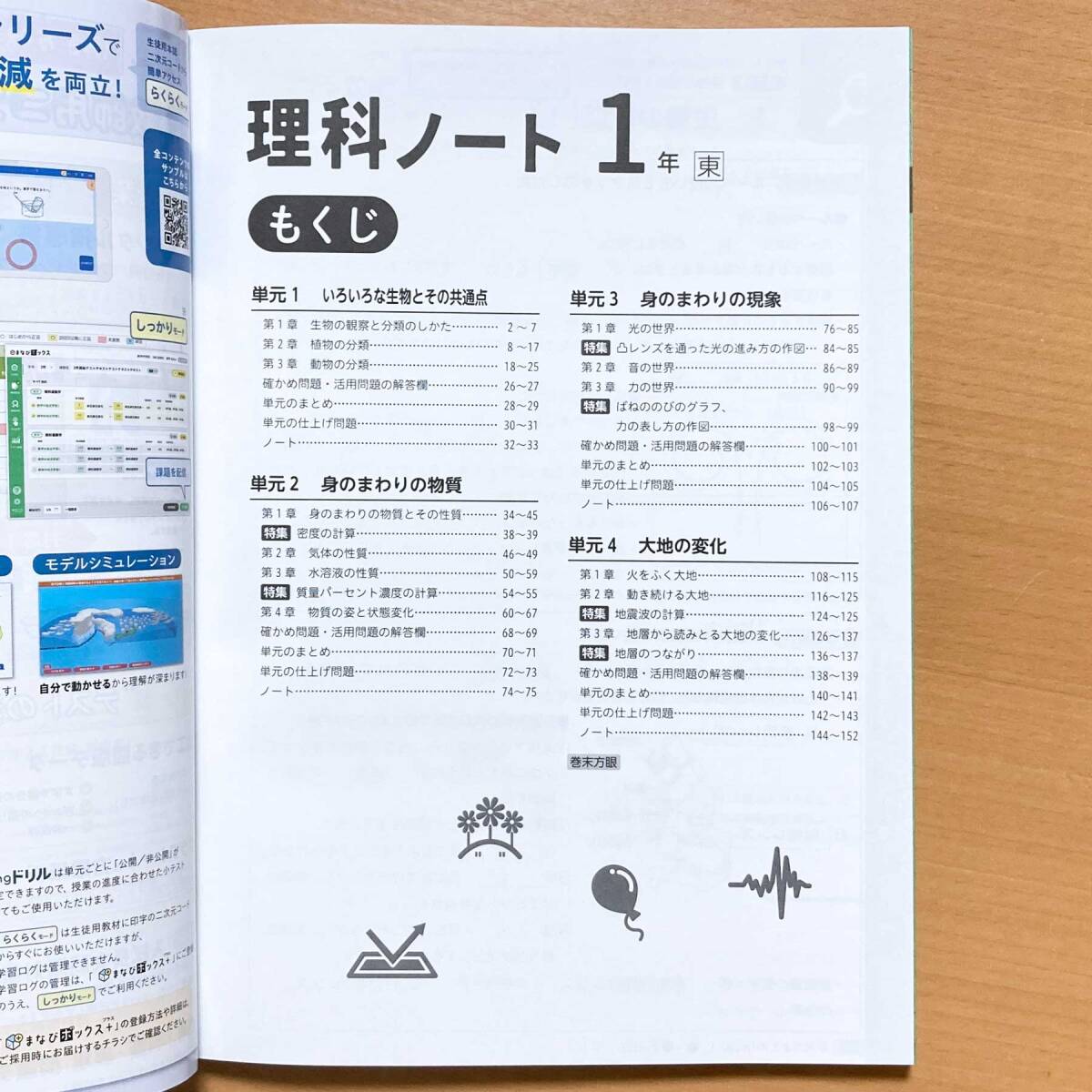 2025年度版「理科ノート 1年 東京書籍版 解答集 板書例 付」新学社 答え 解答 東書 東 理科 ワーク_画像2