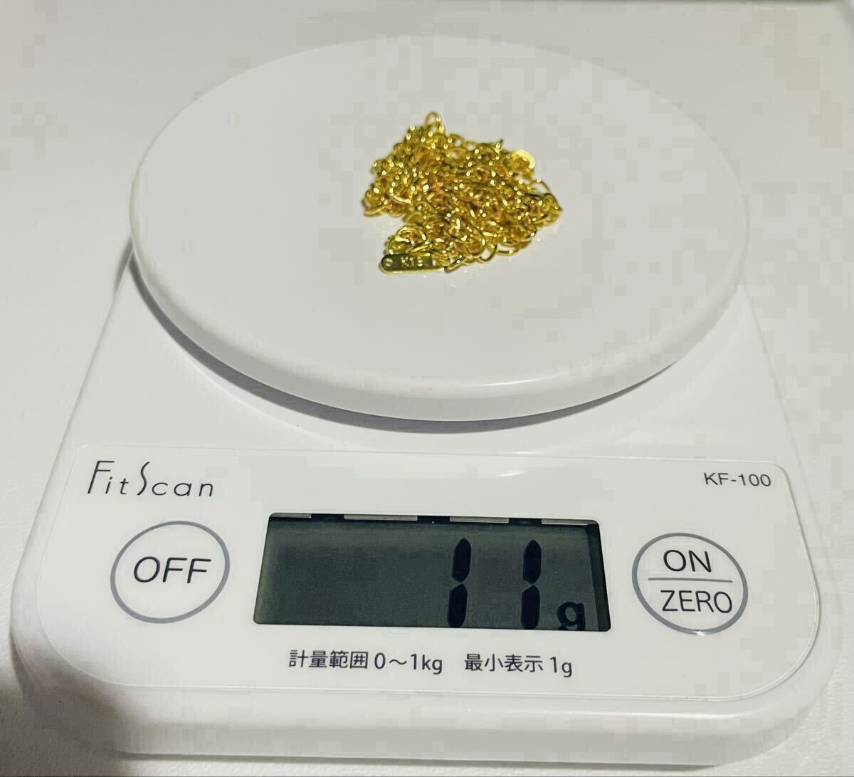 18金 K18刻印 リングネックレス チェーン約10g 男女兼用 GOLDリング 金アクセサリー 指輪 luxury GF おしゃれ 金 金ネック 美品 激安_画像4