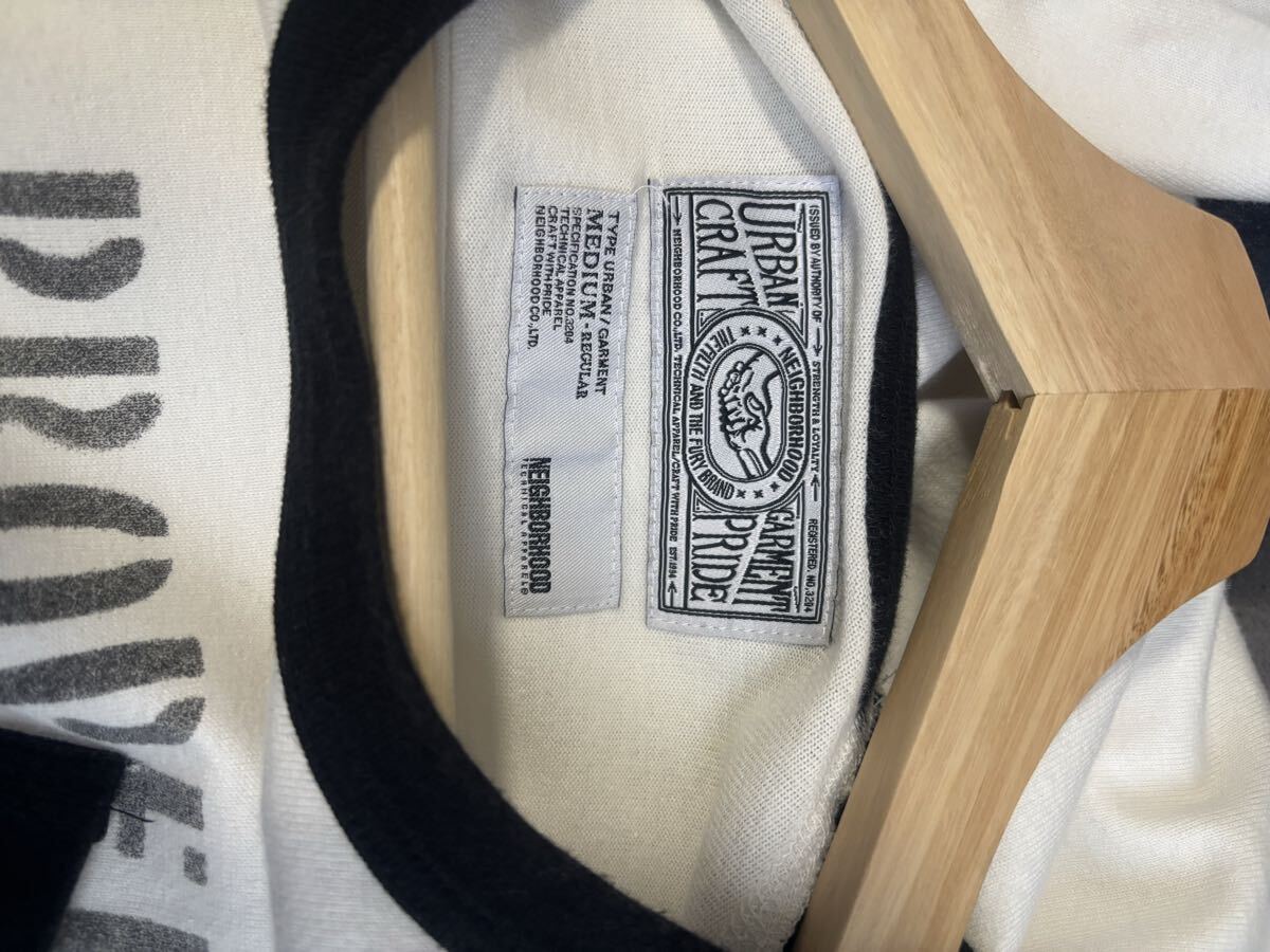 送料無料★ネイバーフッド★七分袖ラグランTシャツ★ブラック×ホワイト★Mサイズ★_画像3