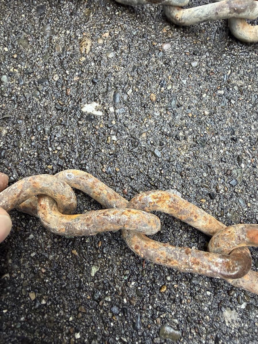 残9.5部程　中古 サビ有り　　　　　　　　　　　　　　　　　　　　　15.5-60-18タイヤチェーン バンド不要タイプ_画像2