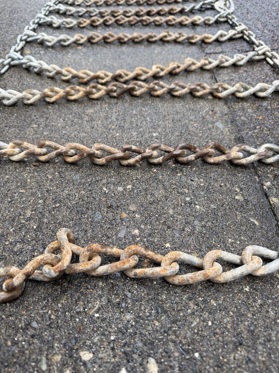 残9.5部程　中古 サビ有り　　　　　　　　　　　　　　　　　　　　　15.5-60-18タイヤチェーン バンド不要タイプ_画像3