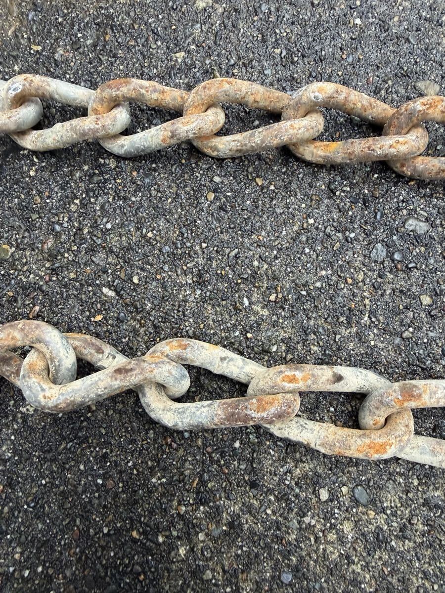 残9.5部程　中古 サビ有り　　　　　　　　　　　　　　　　　　　　　15.5-60-18タイヤチェーン バンド不要タイプ_画像4