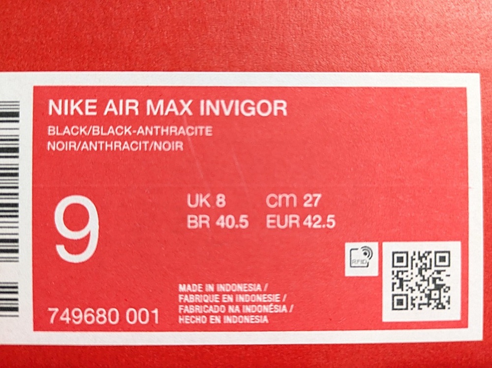  не использовался Nike air max in Vigor 27cm NIKE AIR MAX INVIGOR
