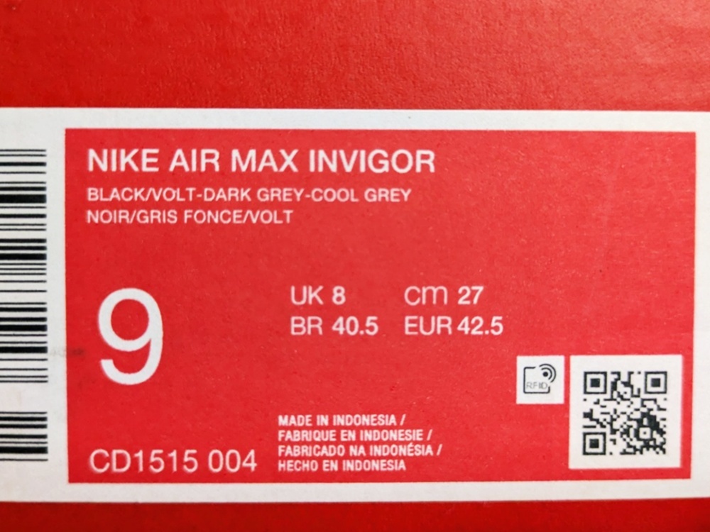  не использовался Nike air max in Vigor 27cm NIKE AIR MAX INVIGOR