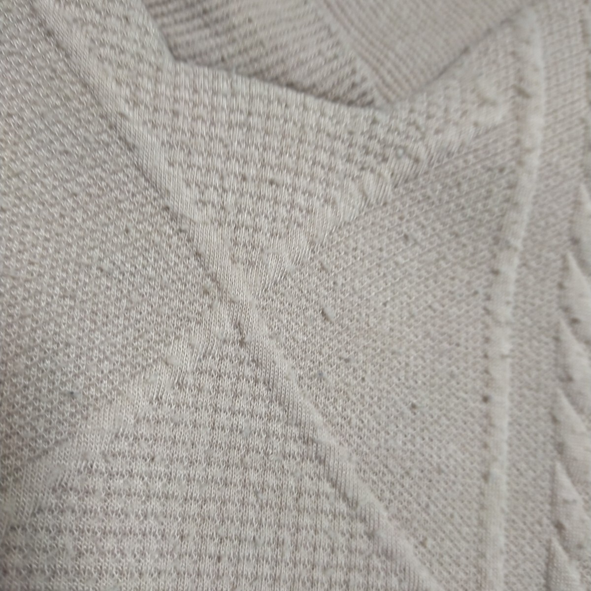 キッズニットベスト 130cm ベージュ_画像3