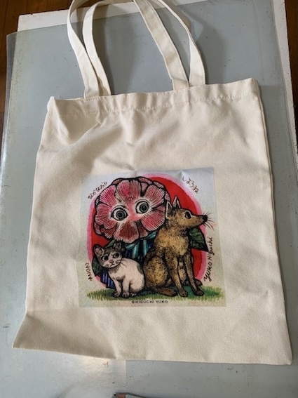 バッグ 手提げ袋 エコバッグ トートバッグ なかなおりしようね 布製　キャンバス ヒグチユウコ 未使用_画像1