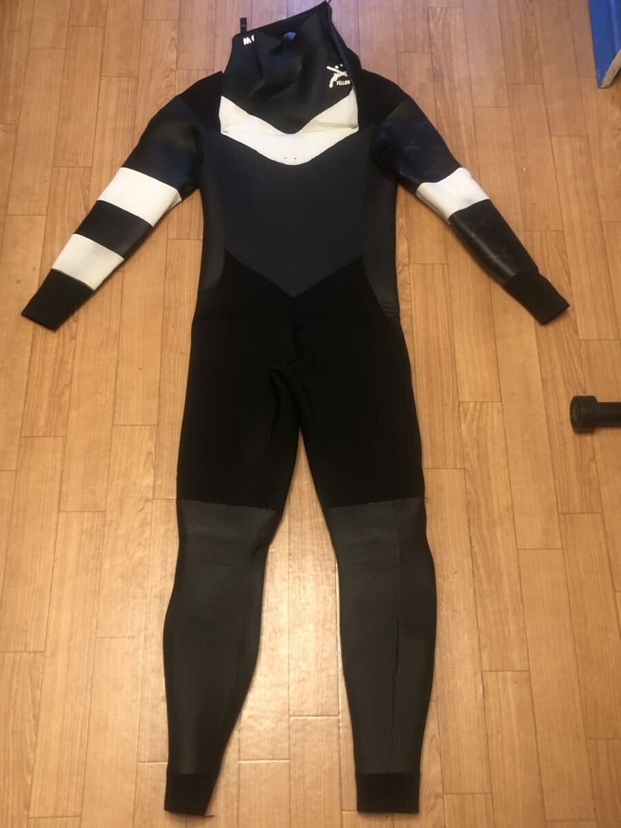 FELLOWフェロー セミドライウェットスーツ 5×3mm MLB 保温 起毛 チェストジップ フルスーツ ラバー×ジャージ_画像1
