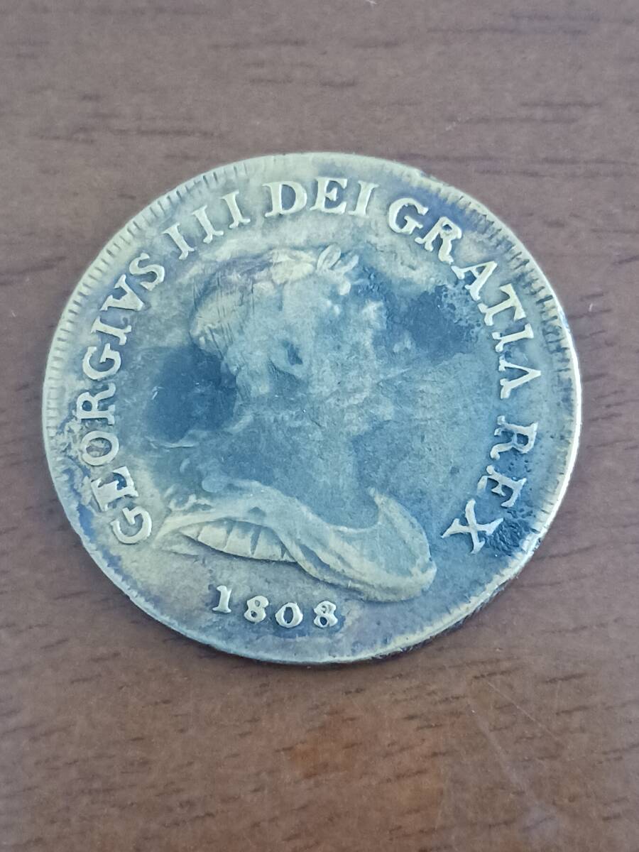 ★英国・アイルランド★GEORGEⅢ・ジョージⅢ世★30PENCE IRISH TOKEN★1808年★_画像1