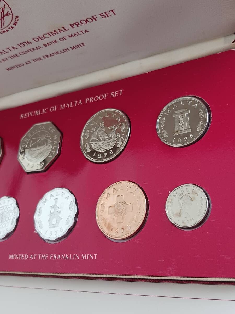 ★マルタ共和国★PROOF SET★9PCS★1976年★Franklin Mint★_画像7