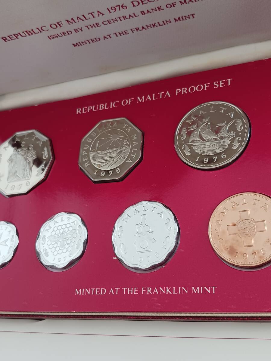 ★マルタ共和国★PROOF SET★9PCS★1976年★Franklin Mint★_画像8