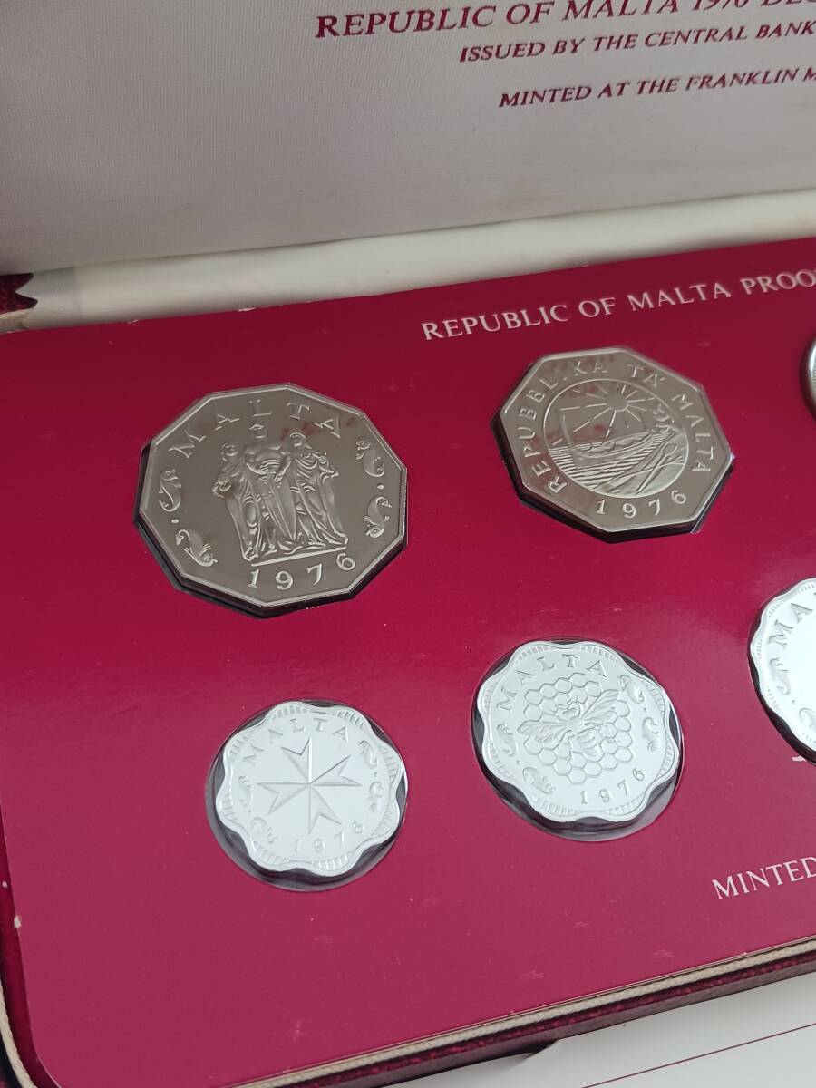 ★マルタ共和国★PROOF SET★9PCS★1976年★Franklin Mint★_画像9