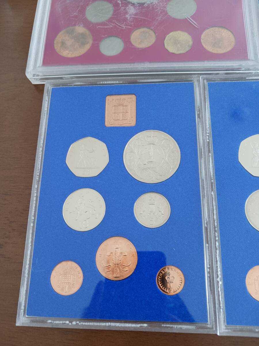 ★英国・マン島ISEL OF MAN★BLACK PENNY STANP 150Th・1977年ミントセット7PCS2・旧通貨10PCS★計4SET★_画像10