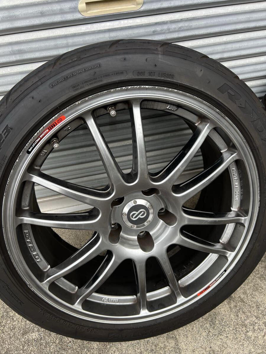 エンケイ　GTC01 18×8J+40 5H114.3 シバタイヤR23 TW380 2本　ENKEI 西濃運輸発送　個人宅は営業所止め_画像2