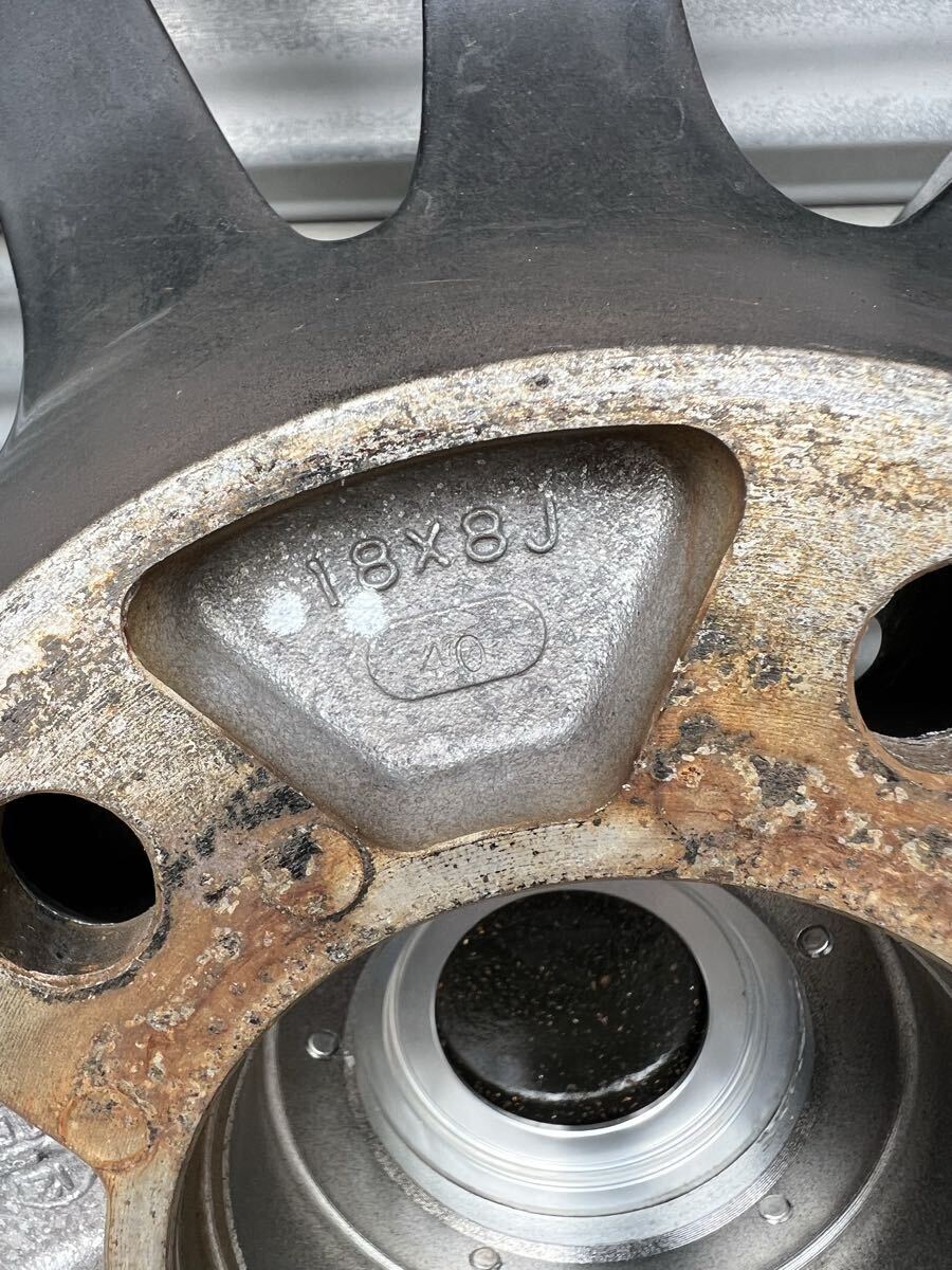 エンケイ　GTC01 18×8J+40 5H114.3 シバタイヤR23 TW380 2本　ENKEI 西濃運輸発送　個人宅は営業所止め_画像7